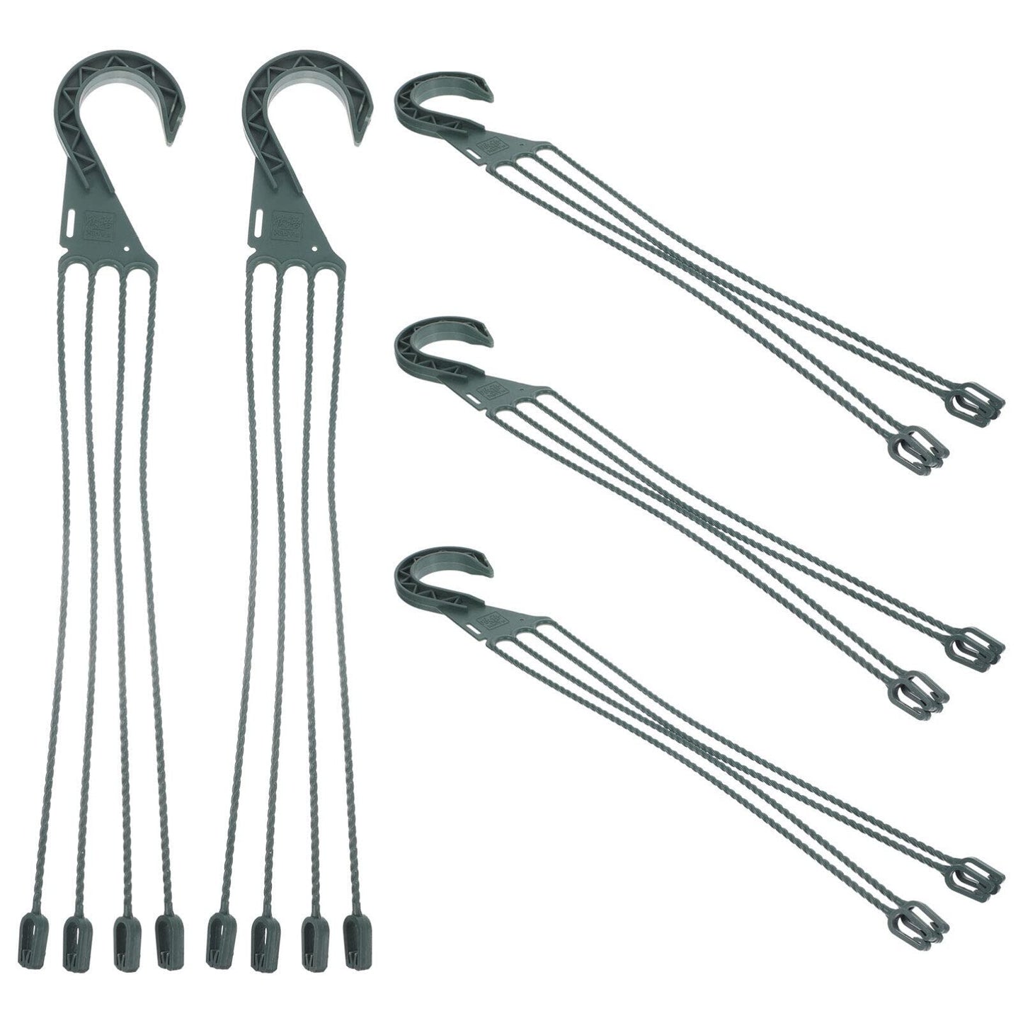 Yardwe 5Pcs Plastic Hanging Basket Hooks for Plants, 4-Prong Detachable Pot Hangers for Balcony, Porch, Garden, Indoor and Outdoor Use