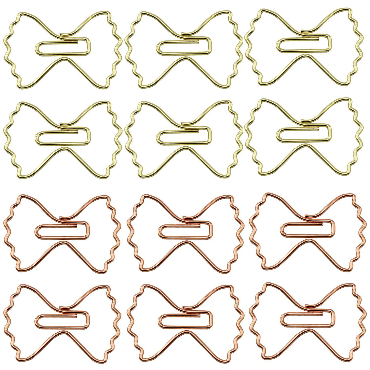 XGNG 50PCS Toothed Bow Clip Pins with Storage Box Office Paper Clips Metal Bookmarks for File Organisation Notebooks Stationery Scrapbooks Wedding Decorative Clips
