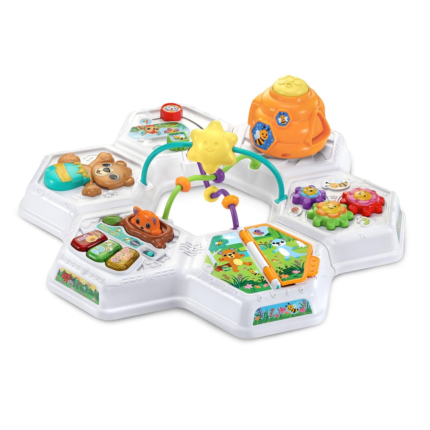 VTech Buzz and Learn Activity Table with Seven Interactive Play Zones, Blue