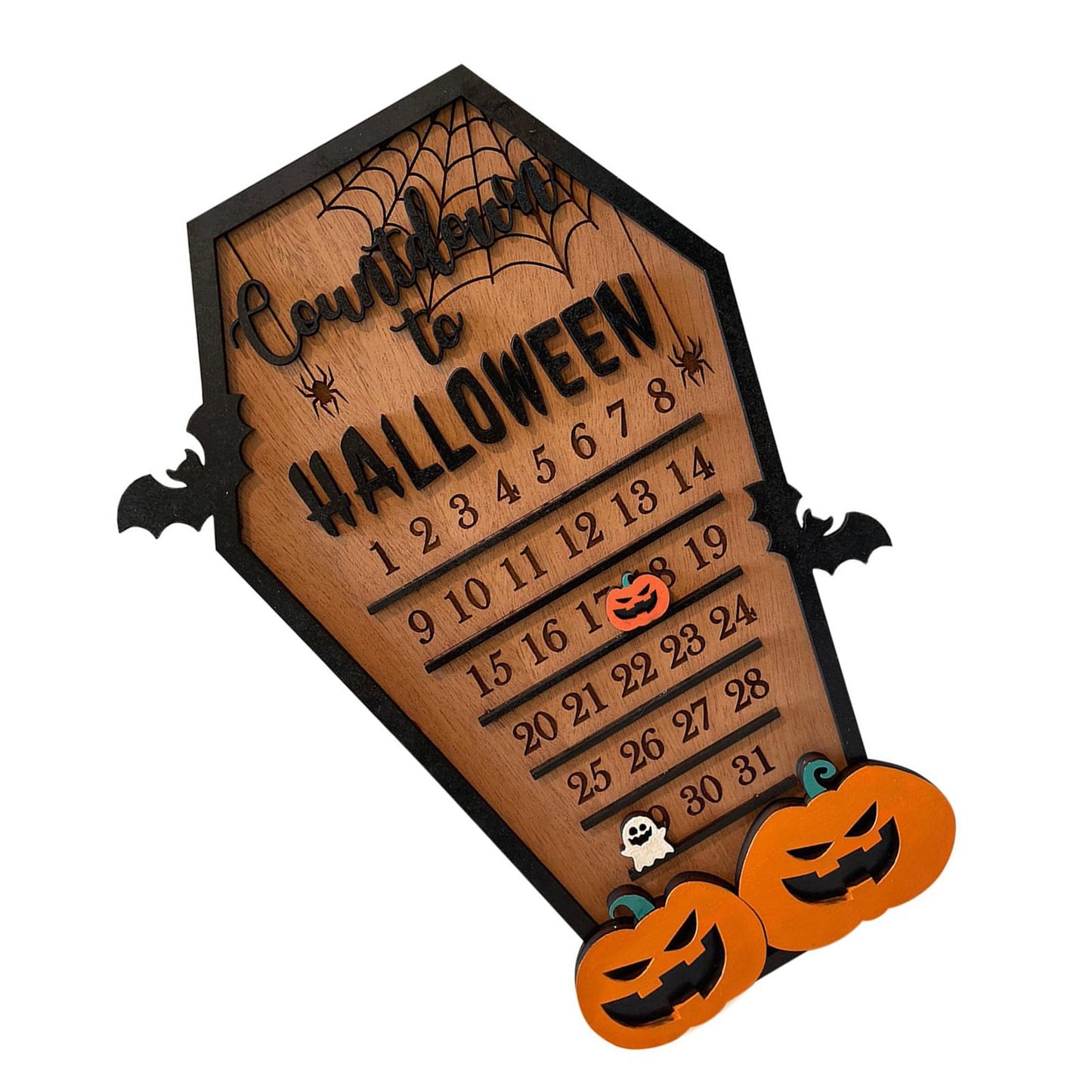 Countdown to Halloween Calendar, Advent Calendar 2025, Happy Christmas Countdown Calendar, Halloween Decoration Table Wall Ornament