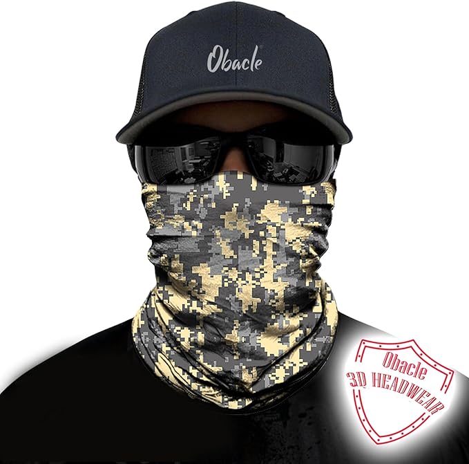 Obacle Neck Gaiter Face Mask Bandana for Dust Wind Sun Protection for Men Women