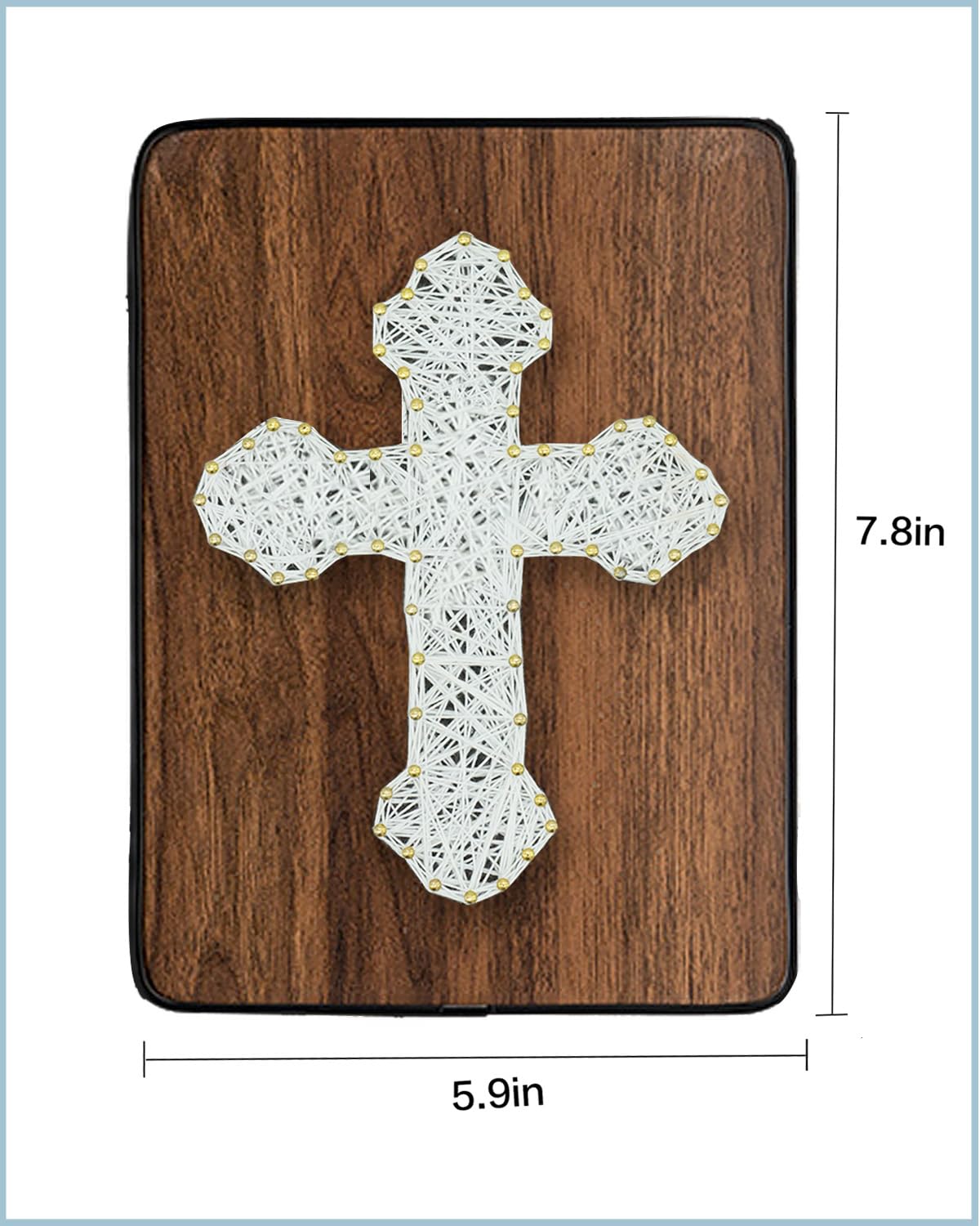 BAZIMA DIY String Art Kit for Beginner, DIY Cross Craft Kit,Unique Gift,Craft Kit for Holidays
