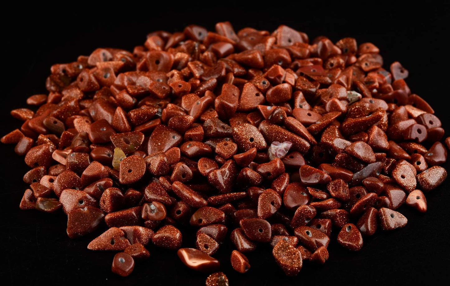 Natural Chip Stone Beads Gold Sandstone 5-8mm About 400 Pieces Irregular Gemstones Healing Crystal Loose Rocks Bead Hole Drilled DIY for Bracelet Jewelry Making Crafting (5-8mm, Gold Sandstone)