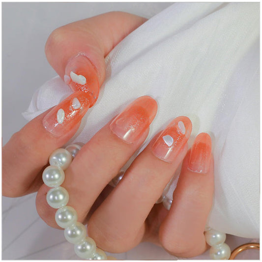 GALSPRO Short Press on Nails - Set of 24 Fake Nails with Designs in 12 Different Sizes for Perfect Fit, Cute False Nails Kit for Women with 0.07oz Nail Glue (COZYTOUCH OVAL SHAPE, Short)