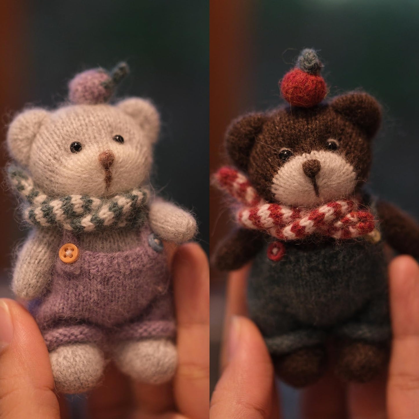 KNIMLY Knitting Kit for Beginners, Amigurumi Style Teddy Bear with Knitting Needles (Not Crochet), All-in-One DIY Creative Idea for Adults & Teens with Step-by-Step Instructions