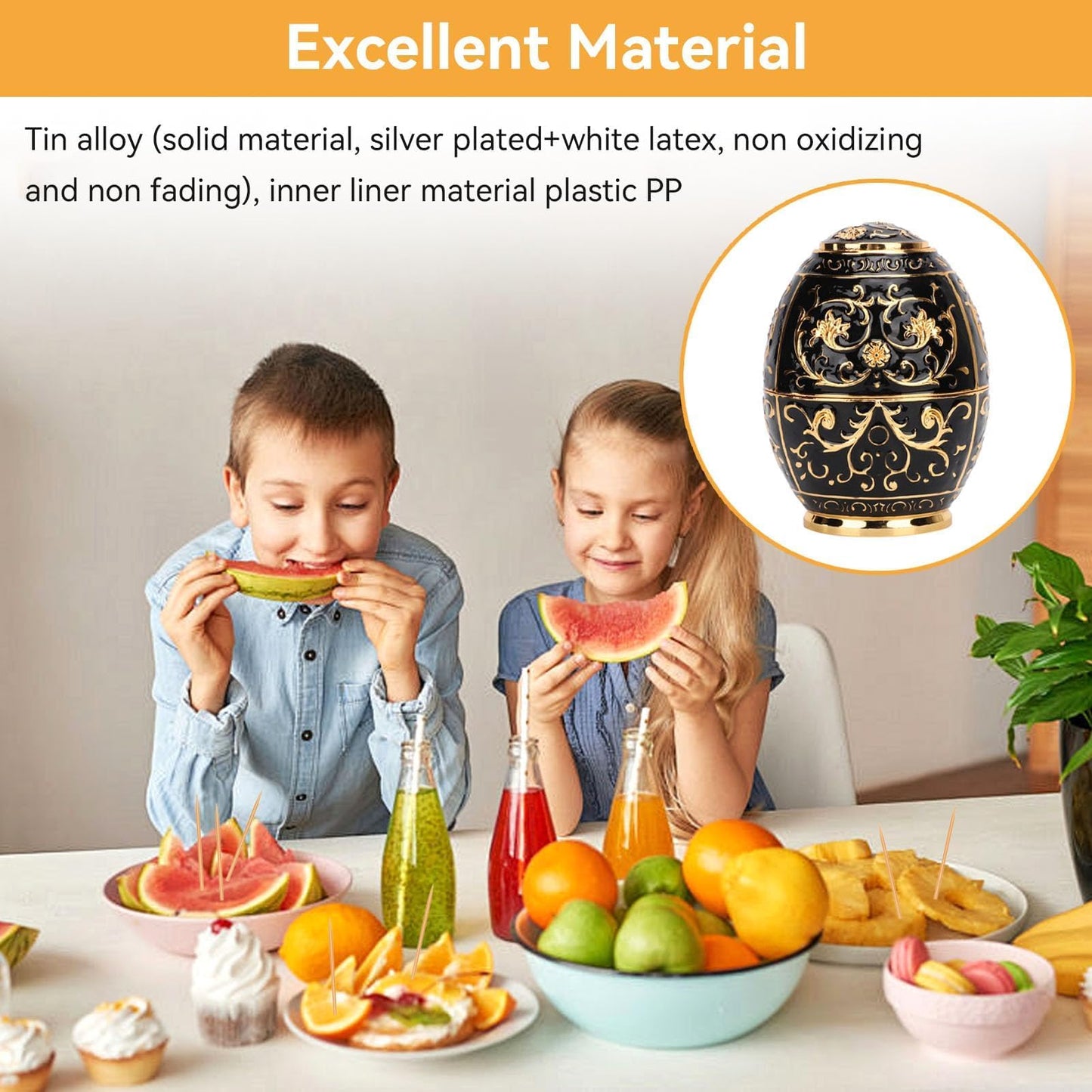 Retractable Toothpick Holder Portable Toothpick Dispenser Hand Push Toothpicks Case Automatic Retro Pop up Toothpicks Storage Organizer Container for Kitchen Home Restaurant Decoration(Gold+Black)
