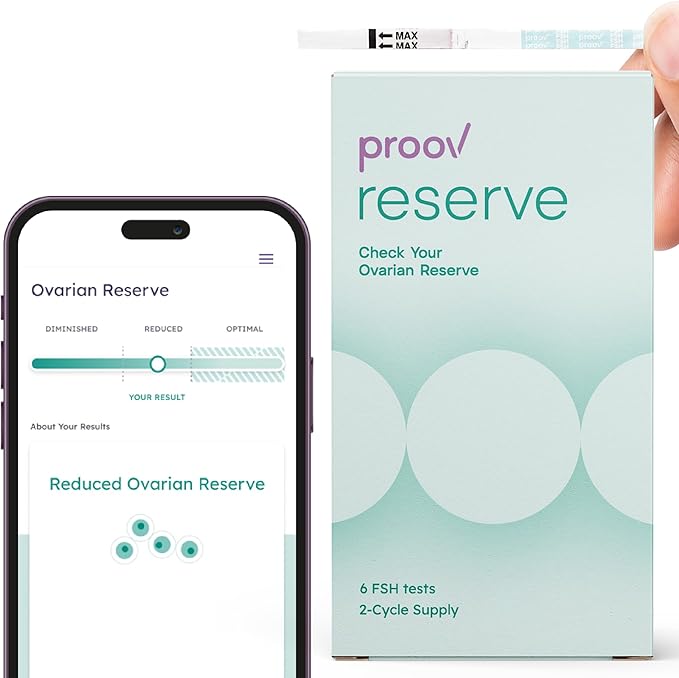 Proov Reserve | Ovarian Reserve FSH Test for at Home| Non-invasive Testing | Results in 10 Minutes | 6 Urine FSH Tests