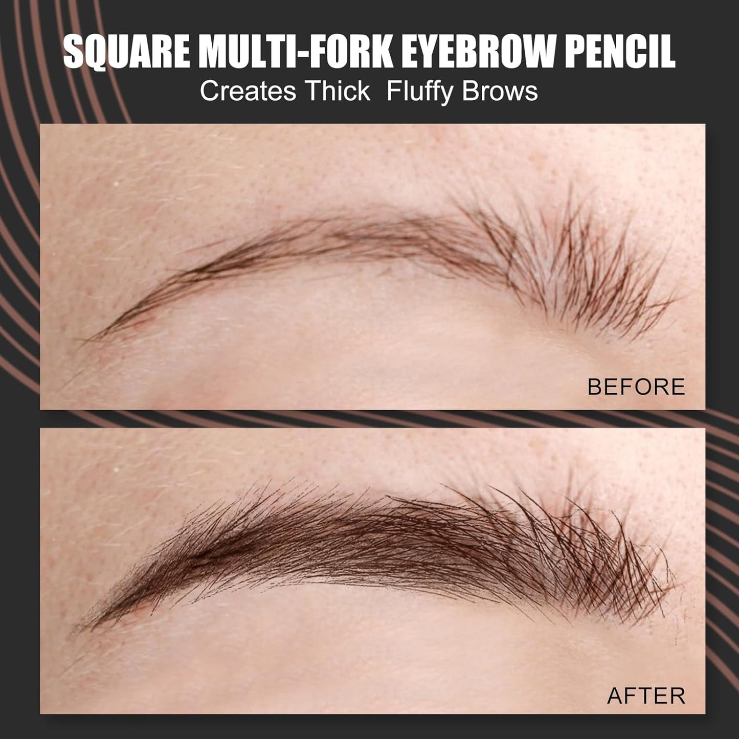 Eyebrow Pen,Angled Brow Brush,Eyebrow Pencils for Women,Natural Brow Pen,Hair-Like Strokes, 24hrs Long-Lasting,Waterproof, Smudge-Proof, Easy to Use,Multiple Uses,Gifts for Her, Dark Brown