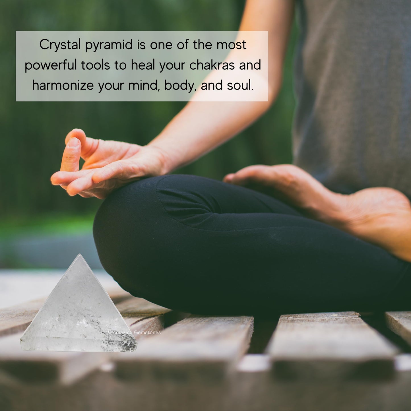 Amazing Gemstone Clear Quartz Pyramid Crystal Healing Stones - 1.5" Great Pyramid Figurine of Natural Stone Pyramid for Meditation, Reiki, Chakra Balancing and Crystal Pyramids Grid
