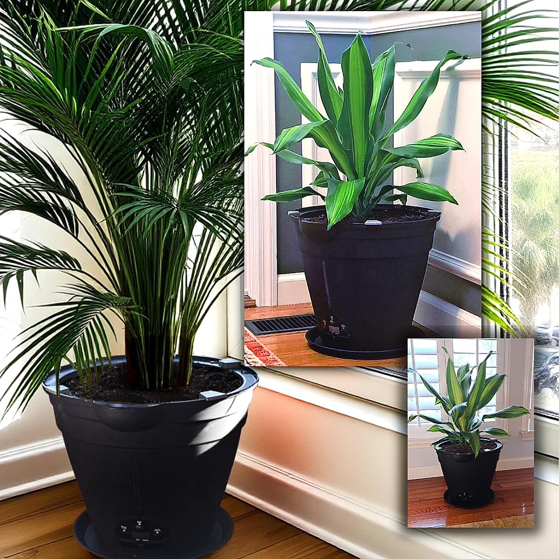 LAEBUILD Motorized Self Watering Plant Pots for Indoor Plants, 1.25 Gallon Automatic Planter with Programmable Pump, LED Indicator for Office Decor & Gardening