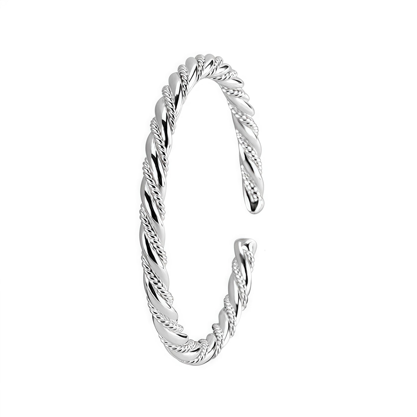 Handmade 925 Sterling Silver Bangle Bracelets For Women Twist Weave Bangle Bracelets Layered Braid Cuff Bangles Open Adjustable Bangle Bracelets For Women Minimalist Statement Bangle Christmas Gifts