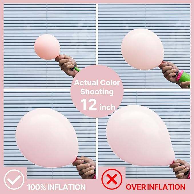 PartyWoo Pale Pink Balloons 85pcs Different Sizes of 18 12 10 5 Inch Light Pastel Baby Pink Balloon Arch Kit for Engagement Bachelorette Baby Shower Easter Birthday Party Decorations Pink-Q01