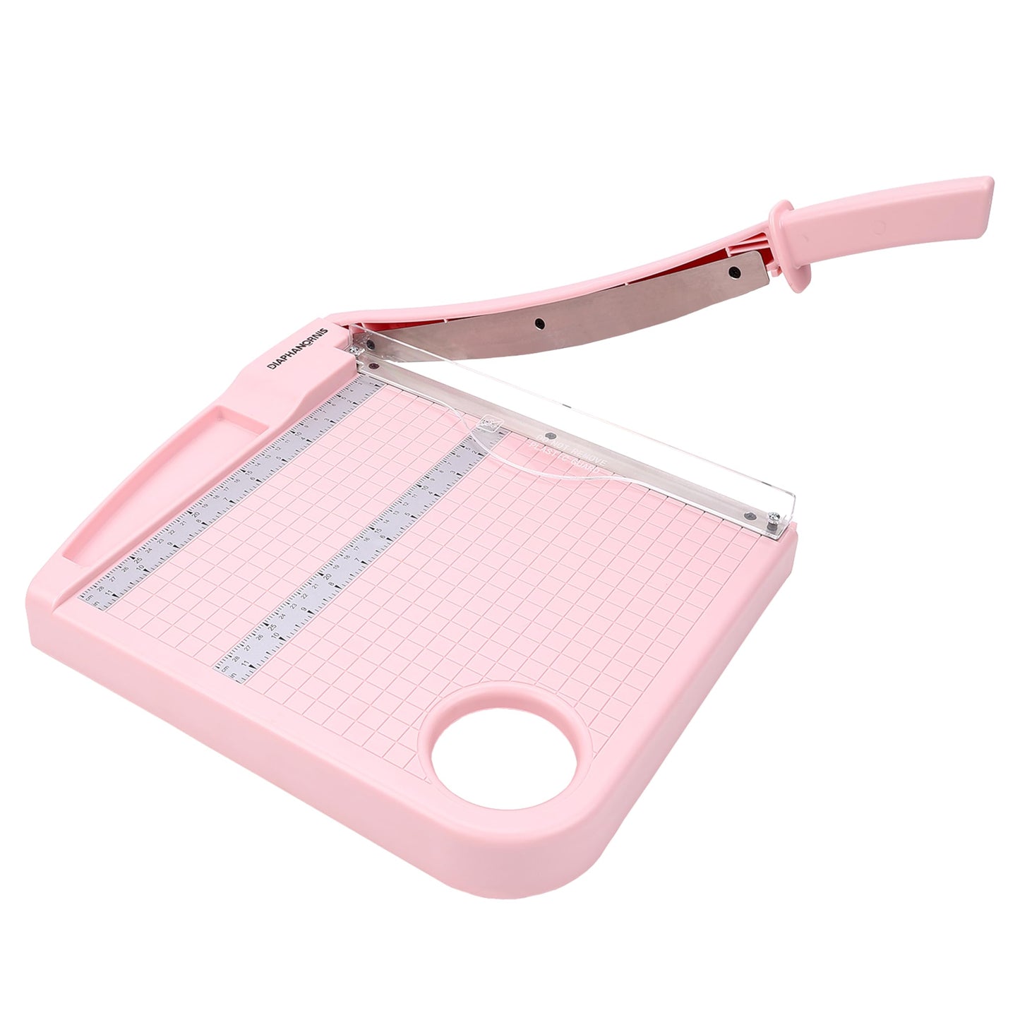 12" Paper Cutter, Precision Cut with Safety Protection and Blade Lock, 12 Sheet Capacity, Great for Cardstock, Cardboard, Photo, Vinyl, Crafts, Scrapbook (Pink)