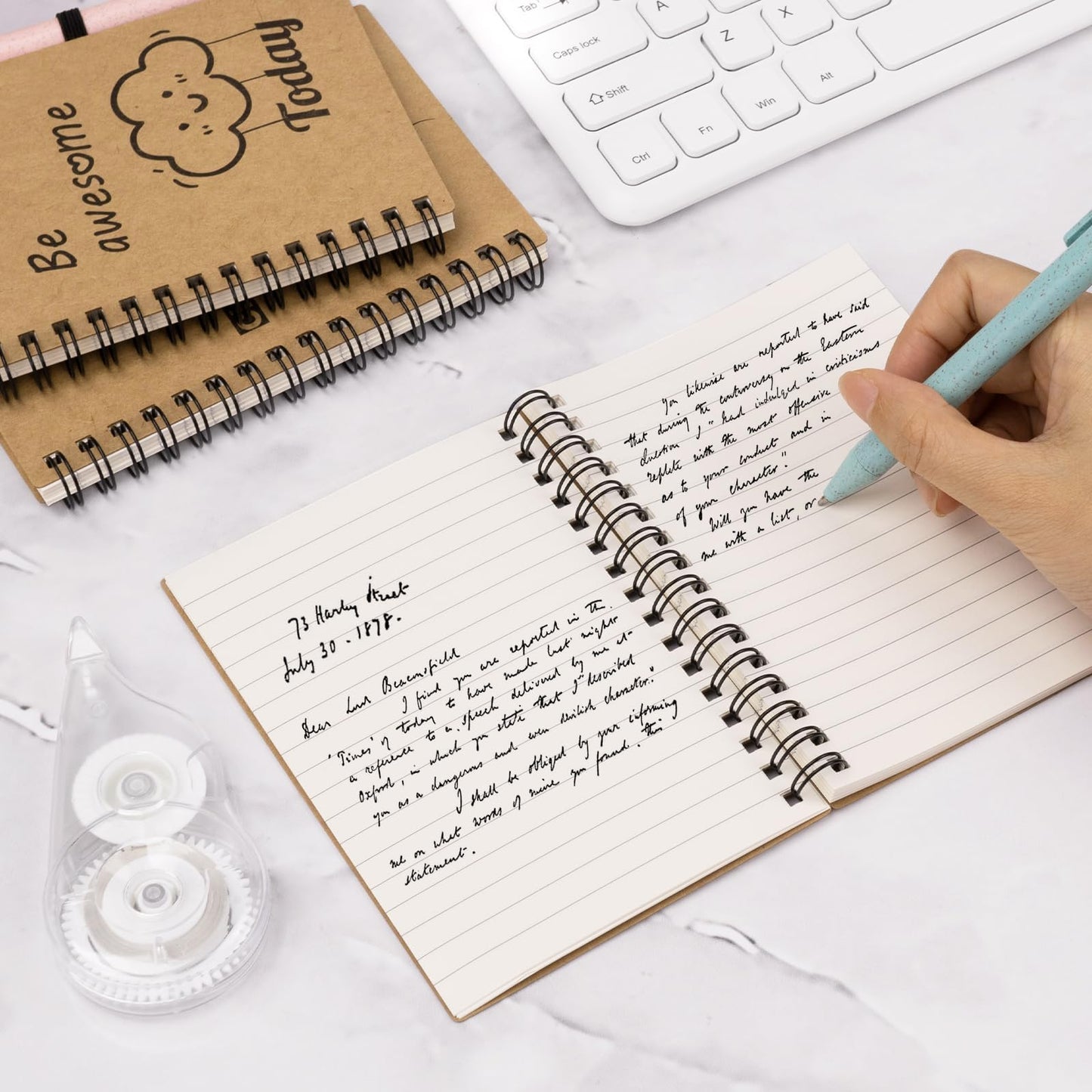Dynta 16 Set Inspirational Journals Bulk, 4"x5.5" Small Spiral Notebooks with Pens, Motivational Office School Supplies, Gifts for Coworkers Employees Students