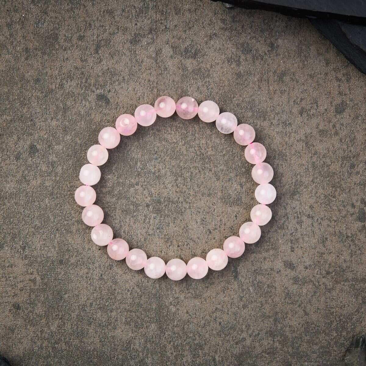 Buddha & Karma Rose Quartz Bracelet – Love & Harmony Feng Shui Healing Crystal for Men & Women