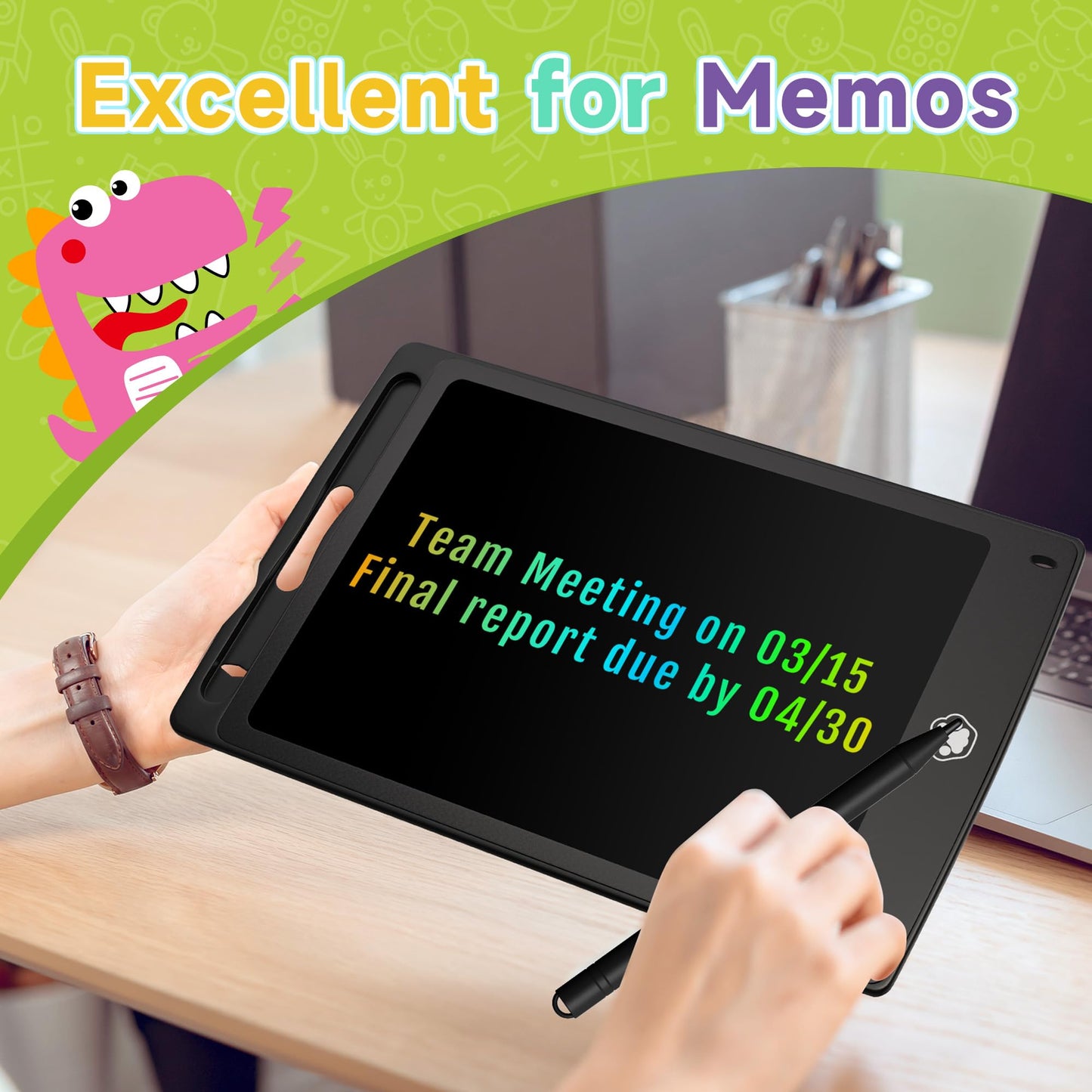 26 Packs LCD Writing Tablet, 8.5INCH Doodle Board for Child, Erasable Kids Drawing Pad, Electronic Drawing Writing Board for Kids Adults Learning & Education, (Blue+Pink+Black+White)