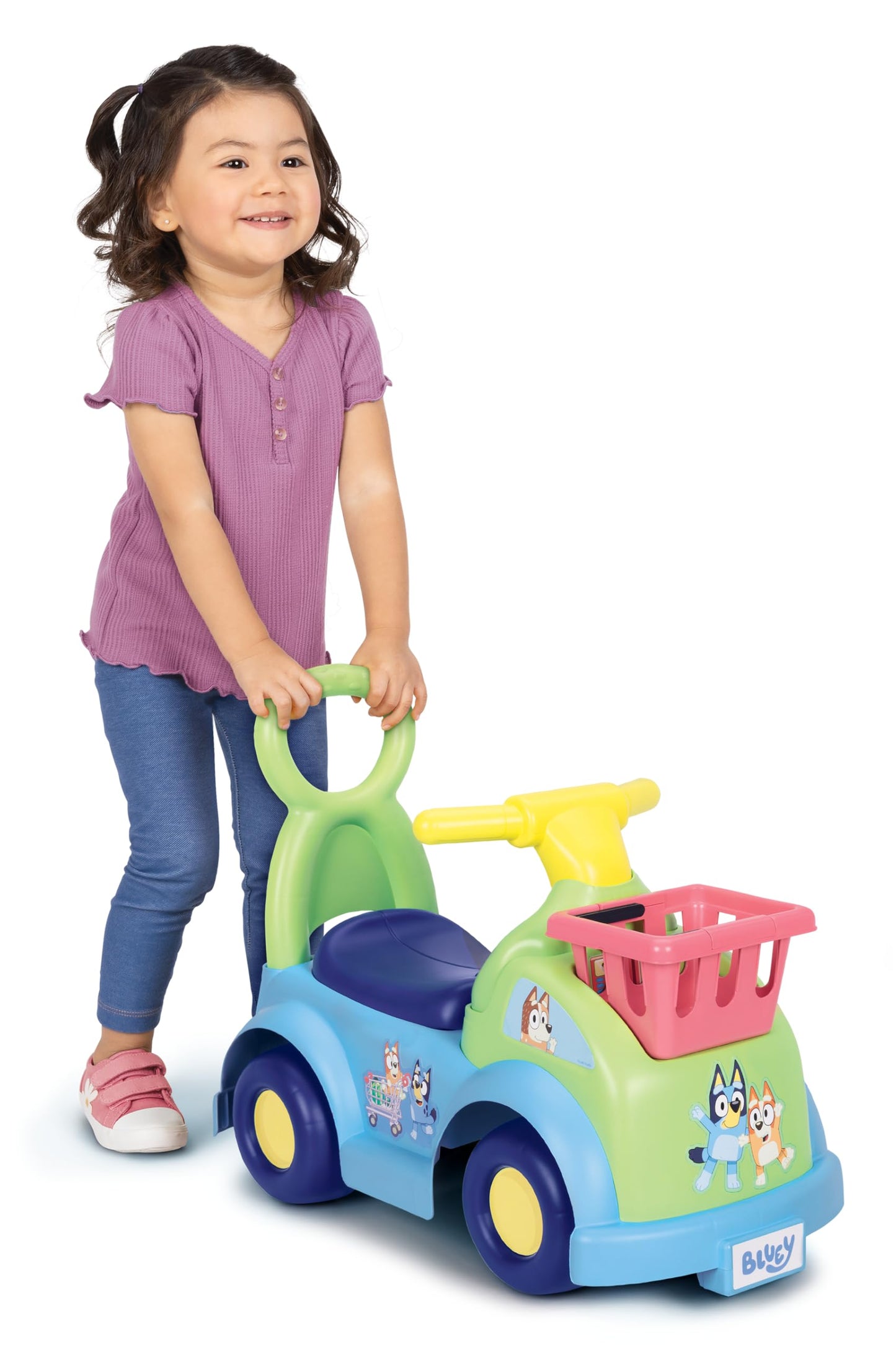 Bluey Shopping Cart Ride On for Baby, Toddler, Kids