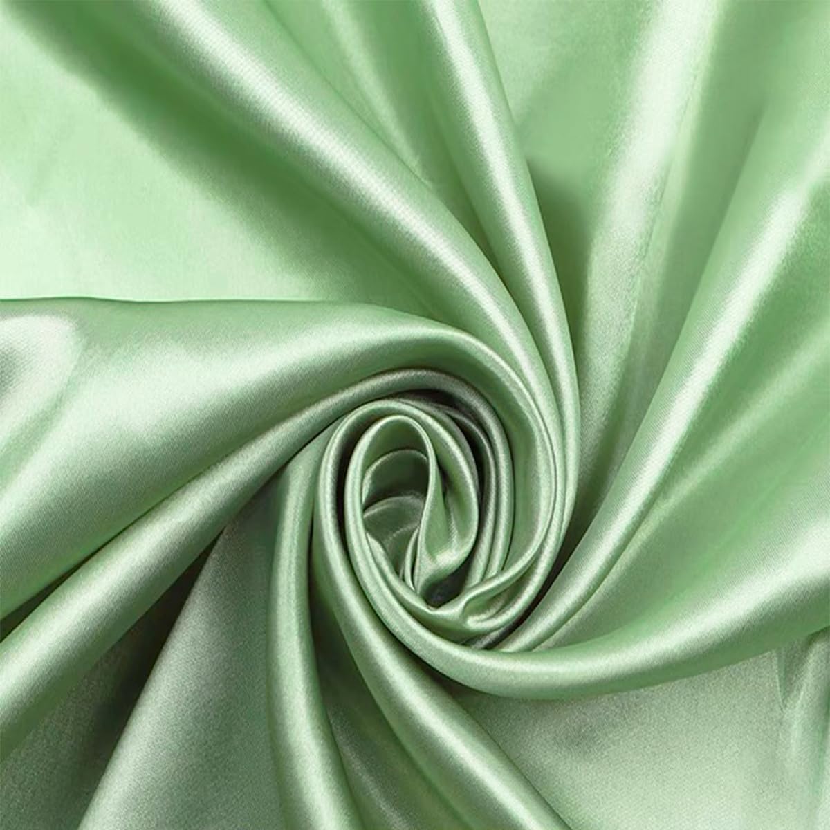Sage Green Satin Fabric 10 Yards 60 Inch Wide Silky Polyester Lining Material for Bridal Shower Birthday Party Wedding Draping Decorations & Crafts Sewing DIY Decor