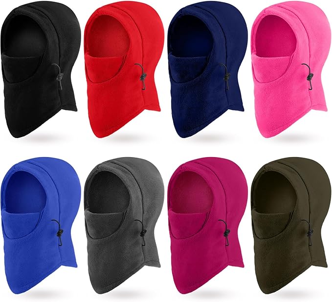 Frienda 8 Pcs Balaclava Ski Mask Men Windproof Warmer Face Covers Adjustable Winter Mask for Men Women