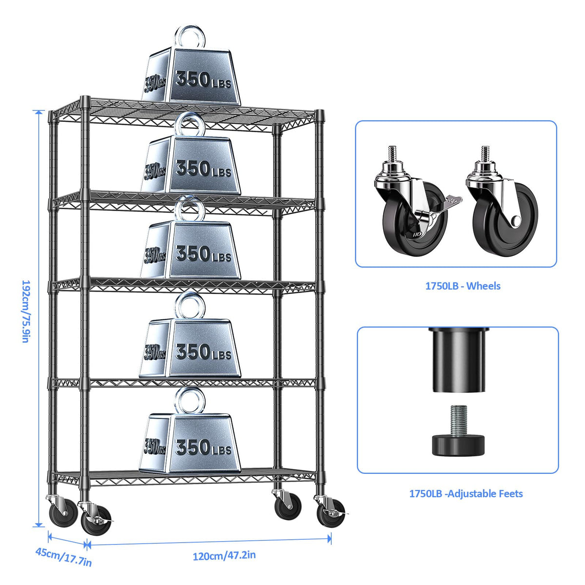 5 Tier Garage Shelving