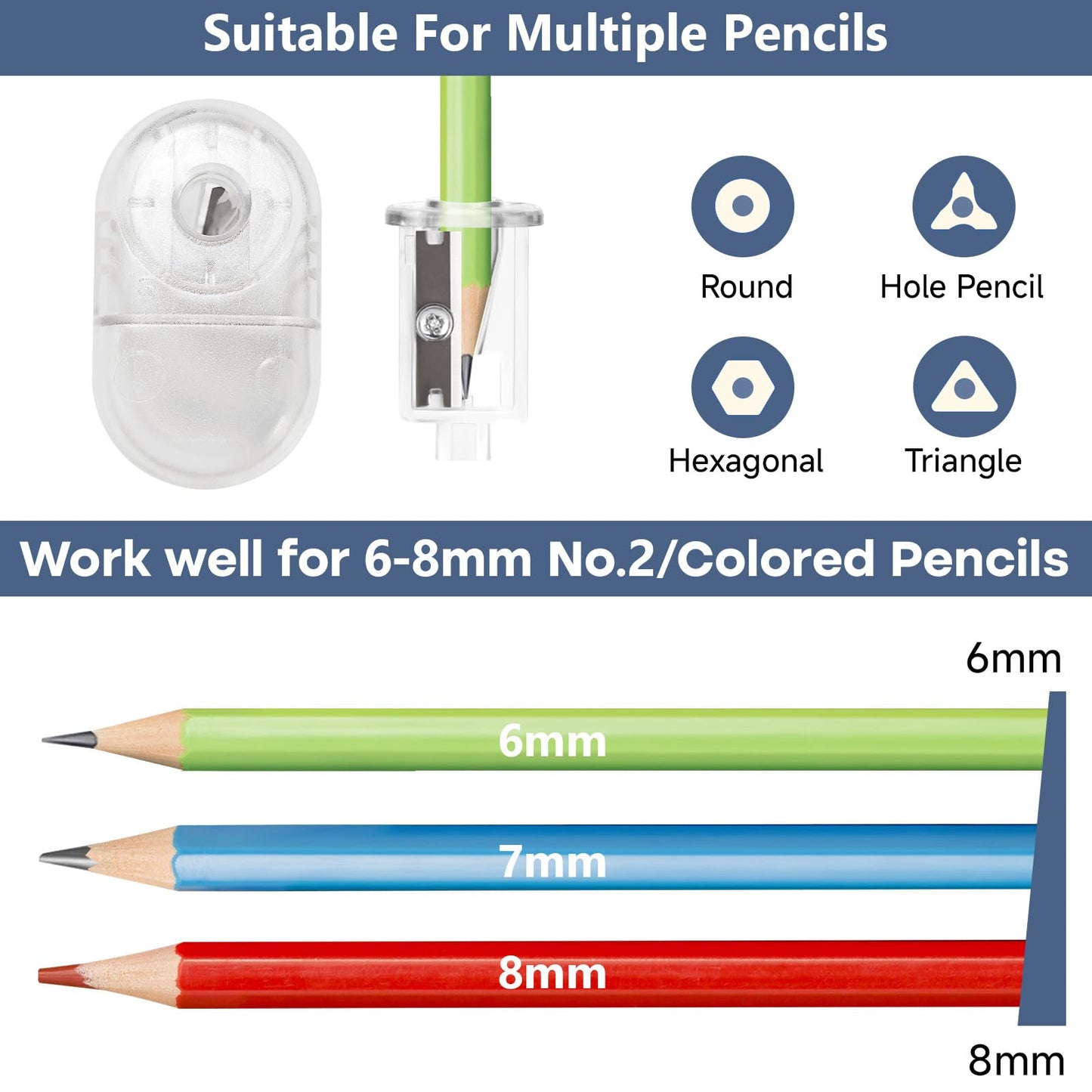 Portable Battery-Powered Electric Pencil Sharpener – Compact Design for Easy Use at Home, School, or Office – Ideal for Standard Pencils (Black)