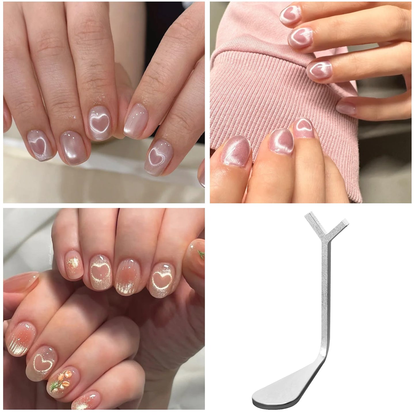 vnjaoi 9 Pieces Cat Eye Nail Magnet for Nails Magnetic Gel Polish Cat Eye Nail Polish Magnet Stick Nails Design Tools for DIY Home, Salon, Studio