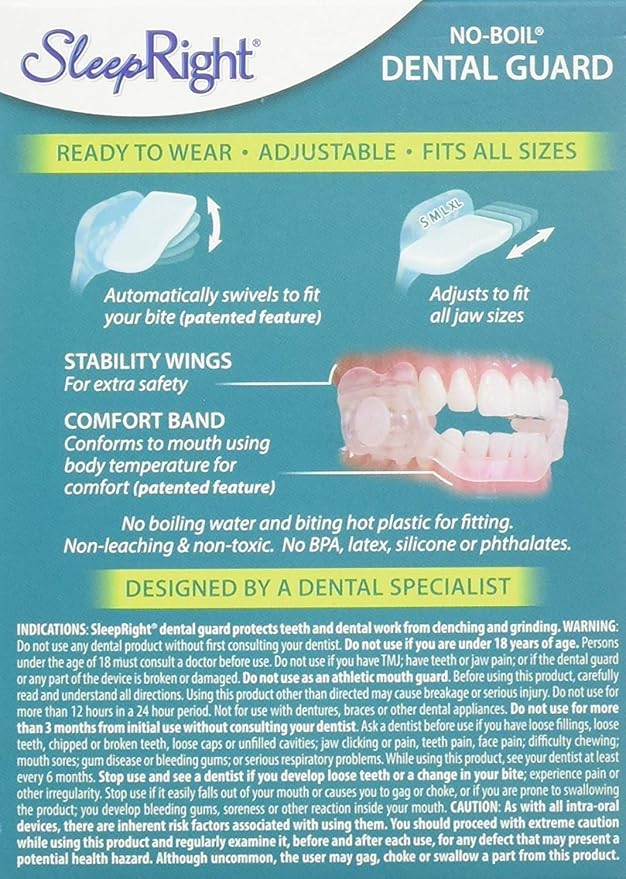 SleepRight Secure-Comfort Dental Guard to Prevent Teeth Grinding and Damage
