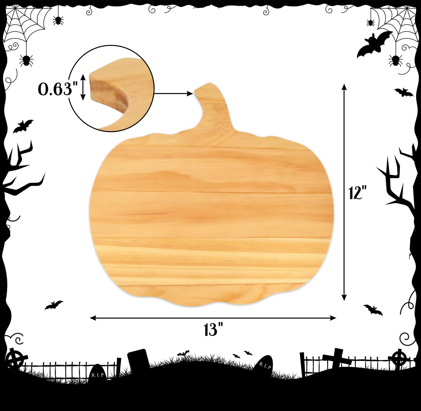 Halloween Pumpkin Shaped Wood Decorations Board Gothic Charcuterie Wooden Boards Serving Platter Tray for Thanksgiving Holiday Home Kitchen Party Decor