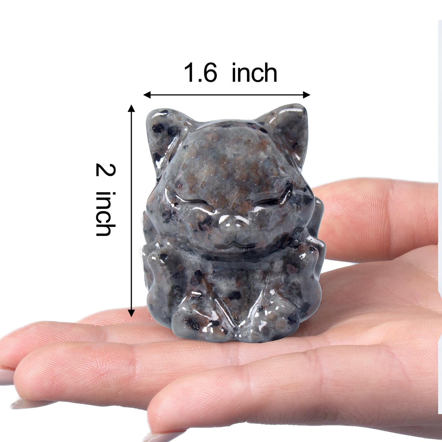 QLRSUXN Flame Stone Nine Tailed Fox Decor,2 Inch Healing Crystals Fox Statue，Lucky Guardian Pocket Fox Figurines as Women’s Gifts，Fox Figurine for Office Home Decor and Ornament.