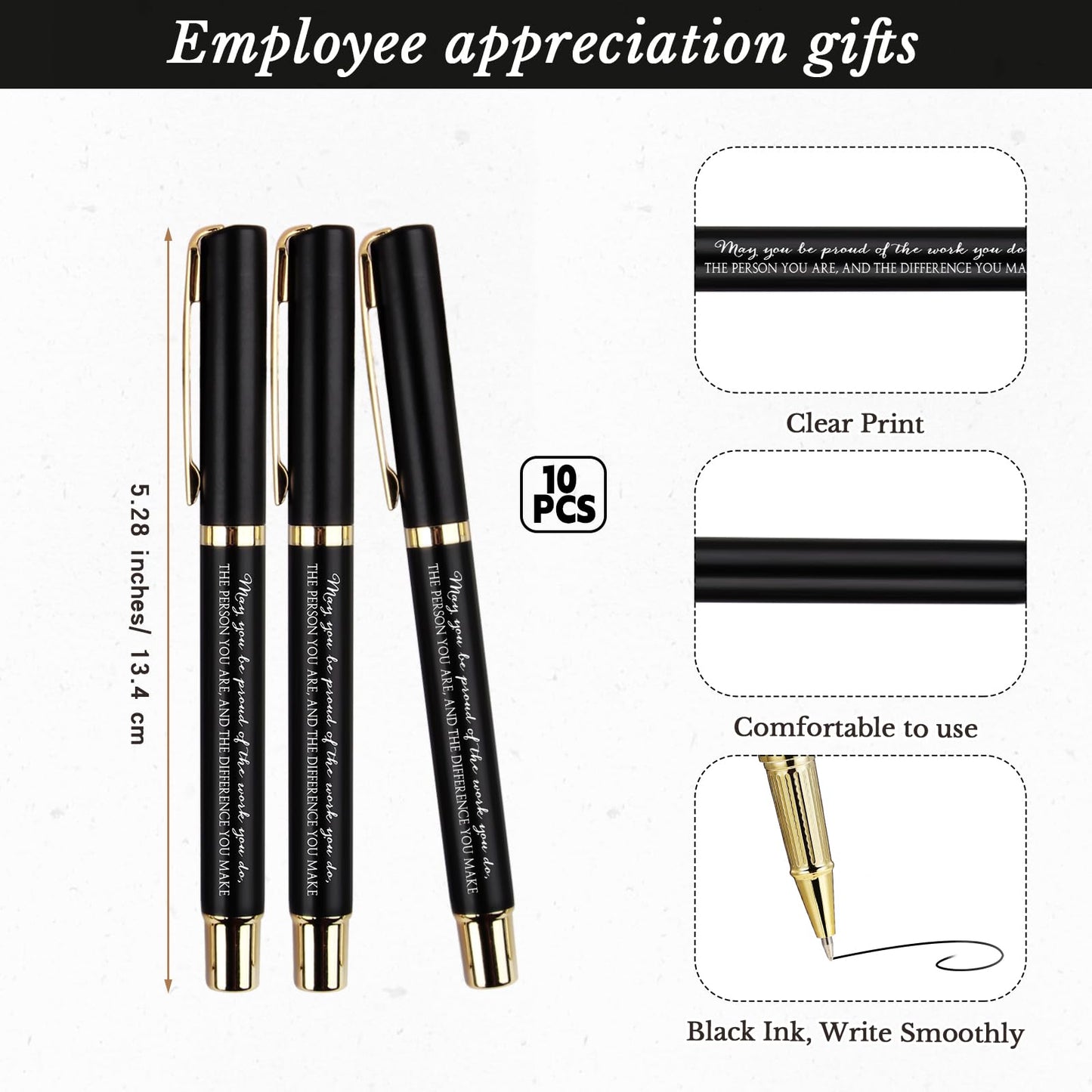 Tellingyou 20 Pcs/ 10 Set Employee Appreciation Gifts 2026-2027 Weekly Planners Journals A6 to Do List Bulk Notepads and Pens Thank You Gifts for Coworkers Teacher Staff (Black)