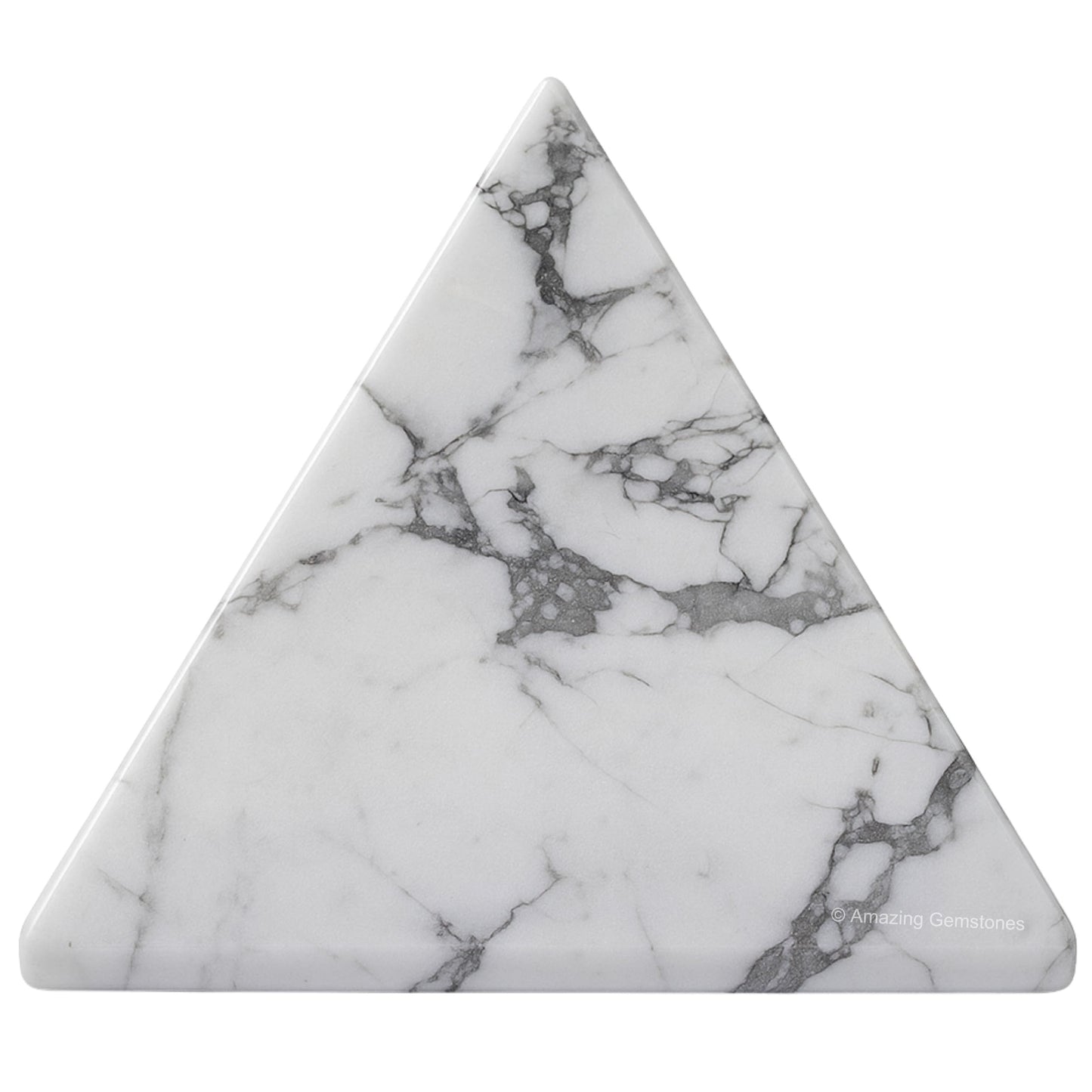 Amazing Gemstone Howlite Pyramid Crystal Healing Stones - 1.5" Great Pyramid Figurine of Natural Stone Pyramid for Meditation, Reiki, Chakra Balancing and Crystal Pyramids Grid
