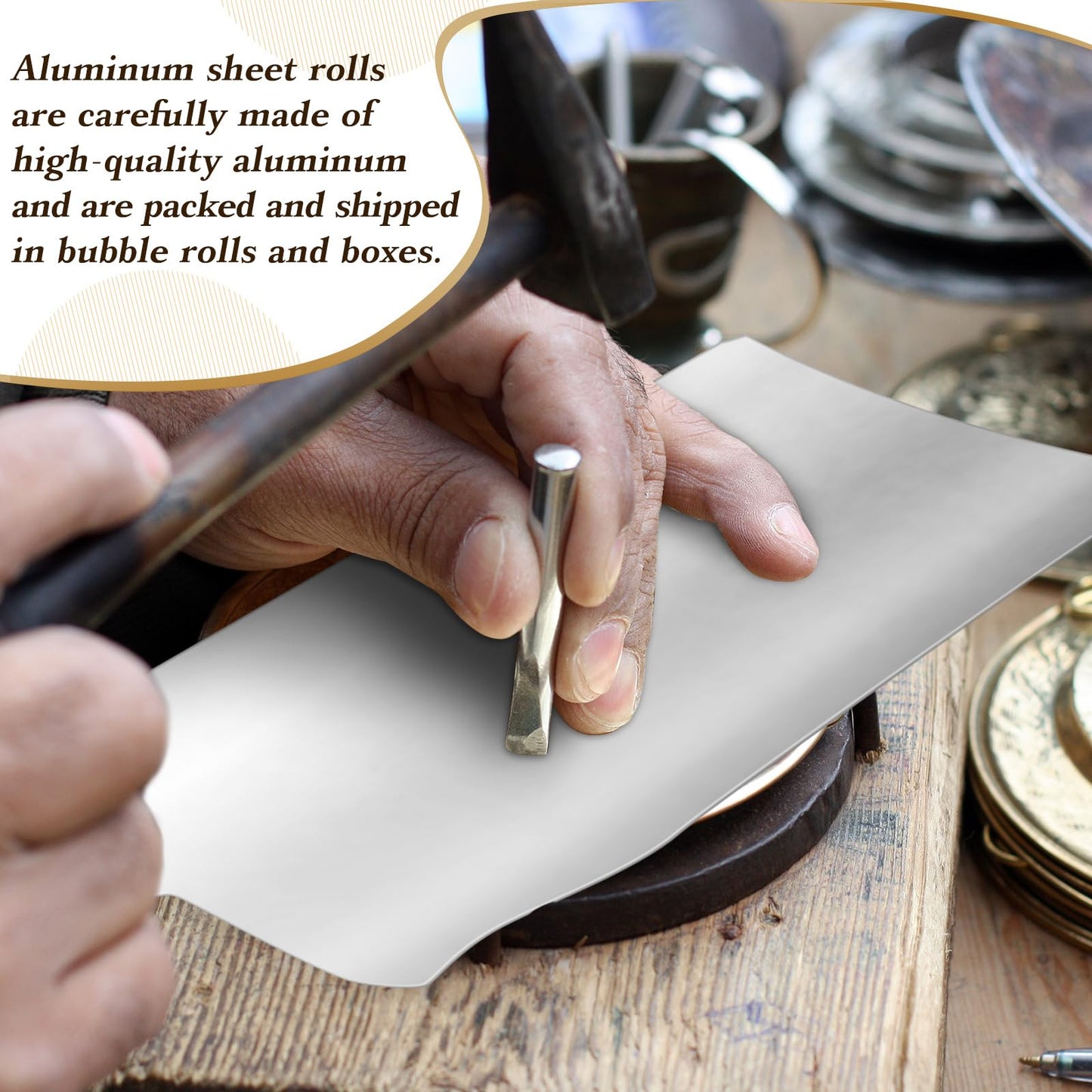 Yaocom 1 Roll Aluminum Metal Crafts DIY Foil 12 Inch x 40 ft x 0.1 mm Thick for Art Project Aluminum Flashing Roll Wide Sheet Multipurpose Metal Sheets for DIY and Crafting Projects (Silver)
