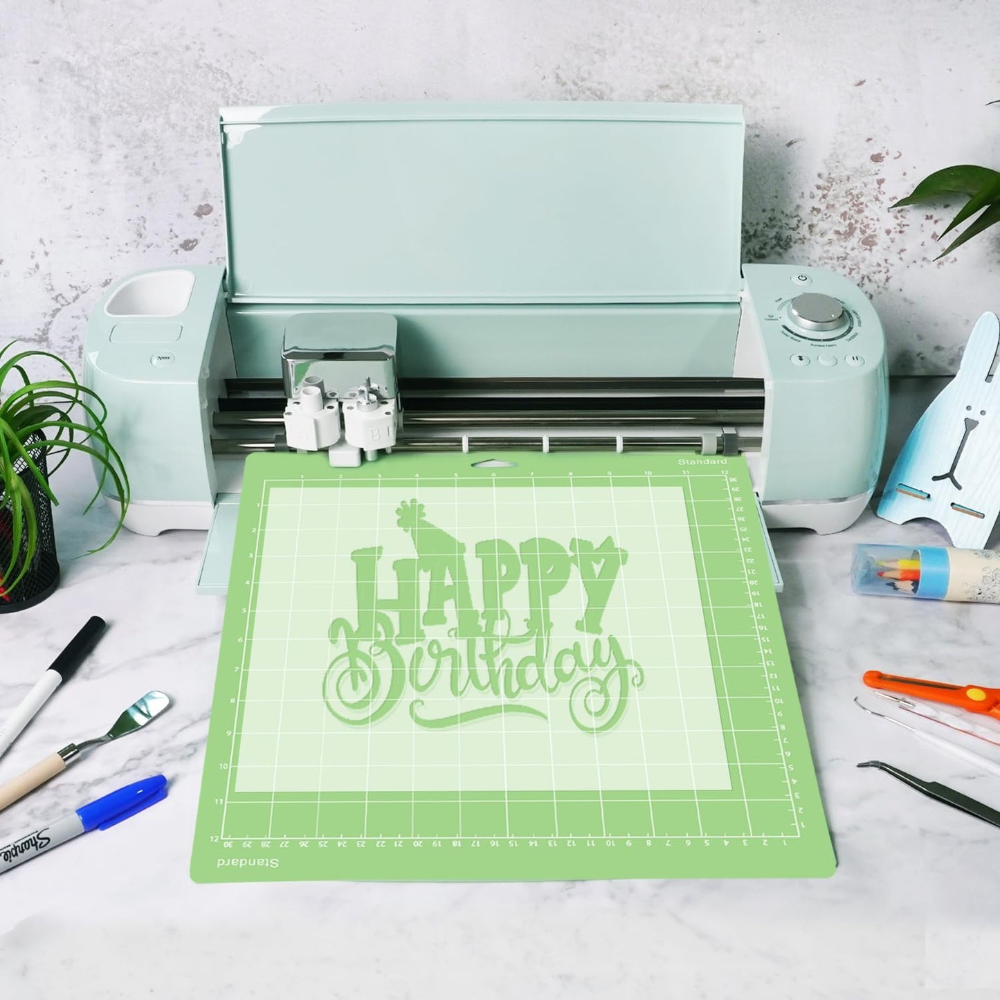 Gwybkq Cutting Mat, Compatible With Cricut Maker 4/Explore One/Air - 8 Pack 12"x12" Standard Grip Cutting Mats for Crafts, DIY Gift,Adhesive Sticky Non-Slip Durable Mat Replacement Accessories
