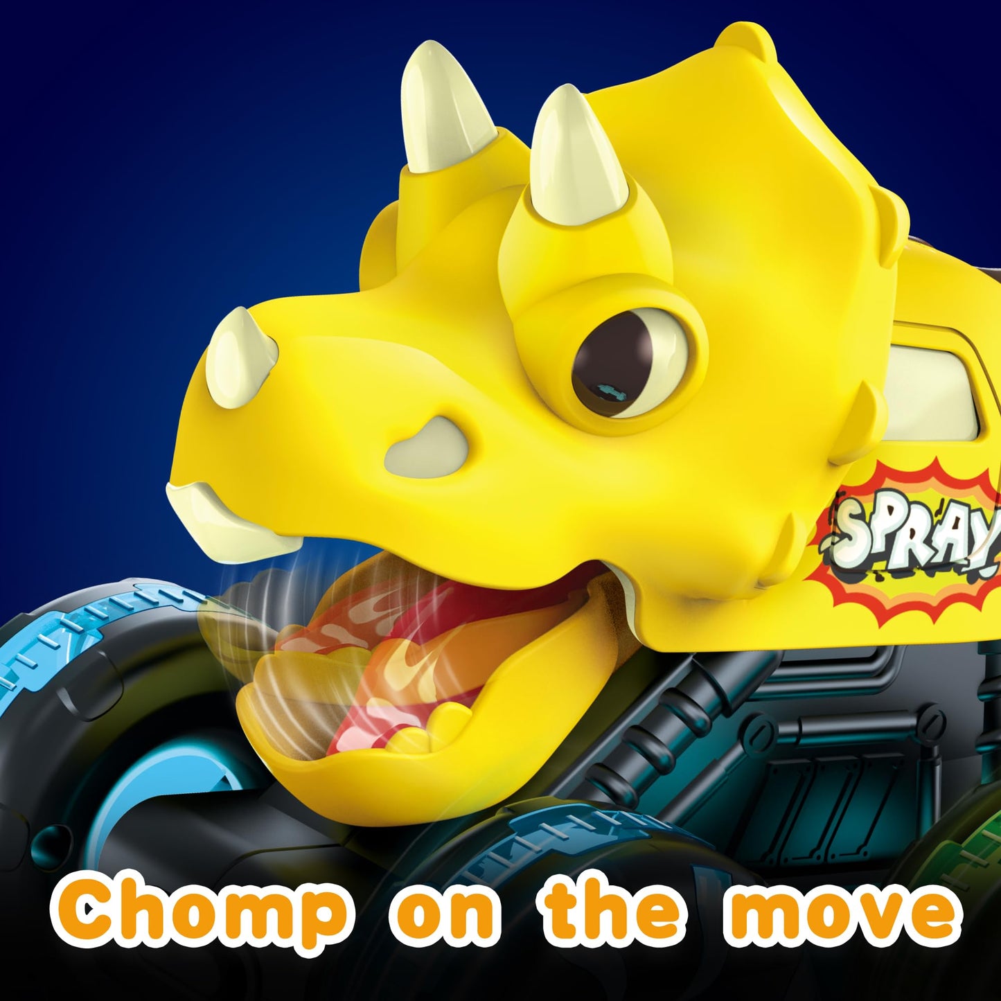 OMAKCOO 3 Pack Dinosaur Monster Truck Toys with Light-Up LED Wheels for Toddlers Kids