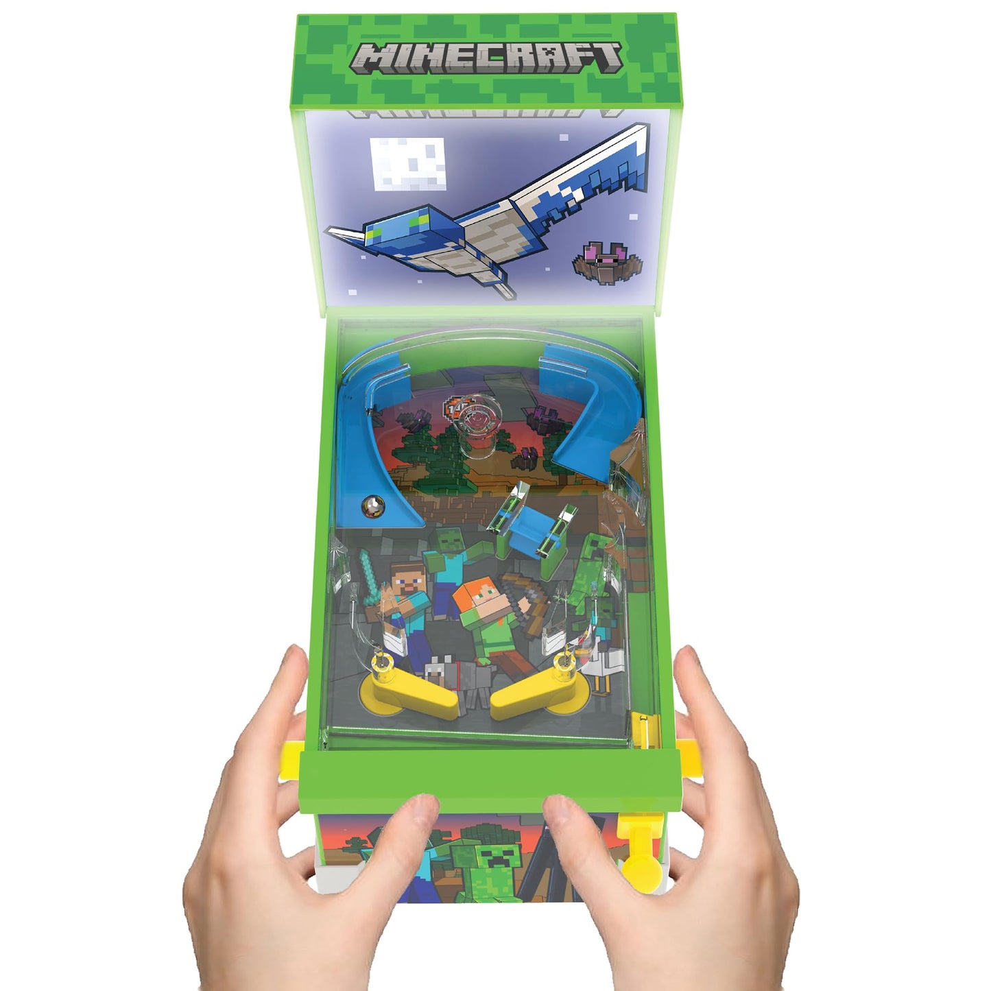 Minecraft: Mini Arcade Pinball - Deluxe Collector Series, Lights & Sounds, Classic Tabletop Game, Skill Shot Challenges, Licensed Toy, Adults-Kids 3+