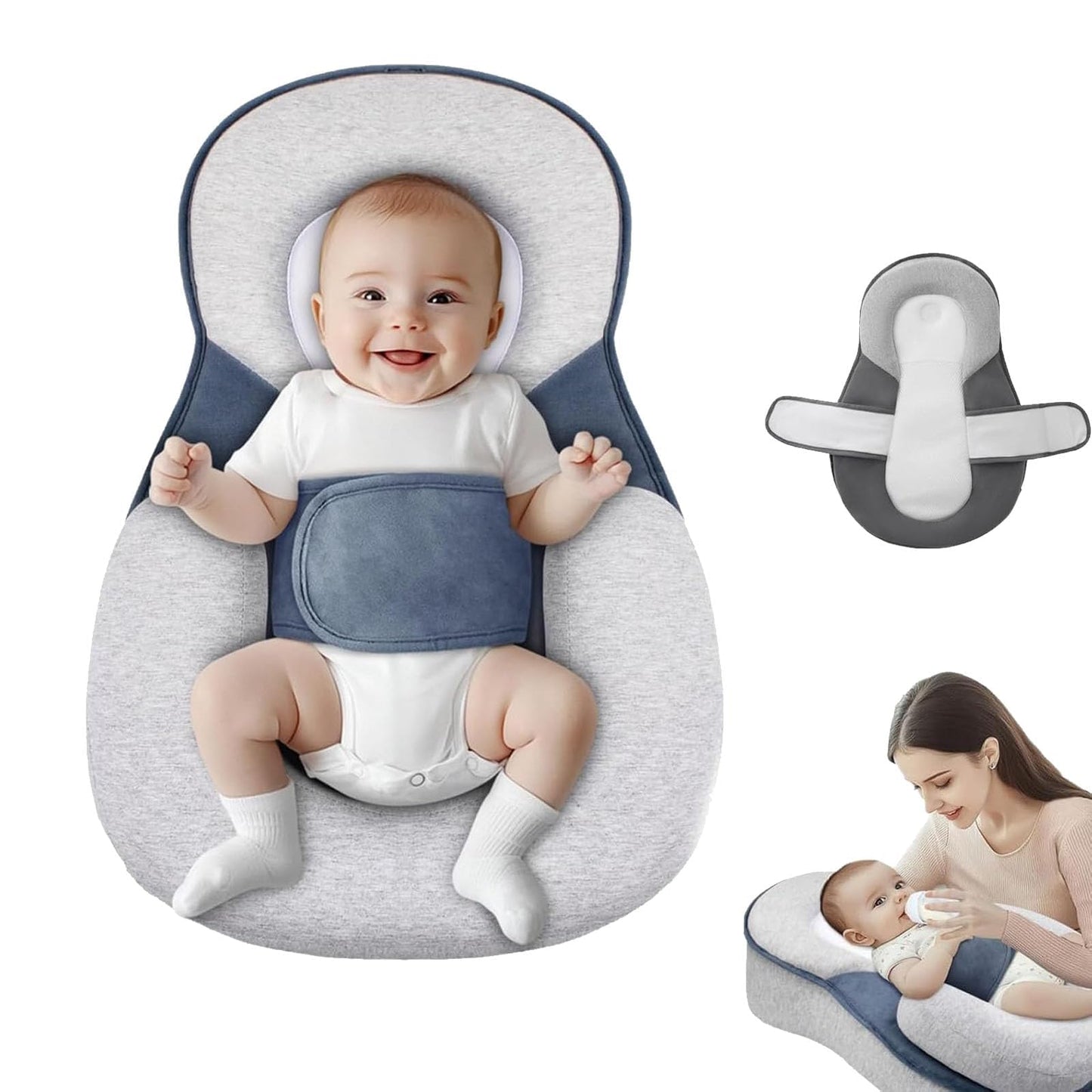 FOBSERD Baby Lounger Pillow for Infant Support Cushion Reflux Breastfeeding Pillow, Bottle Feeding, Tummy Time
