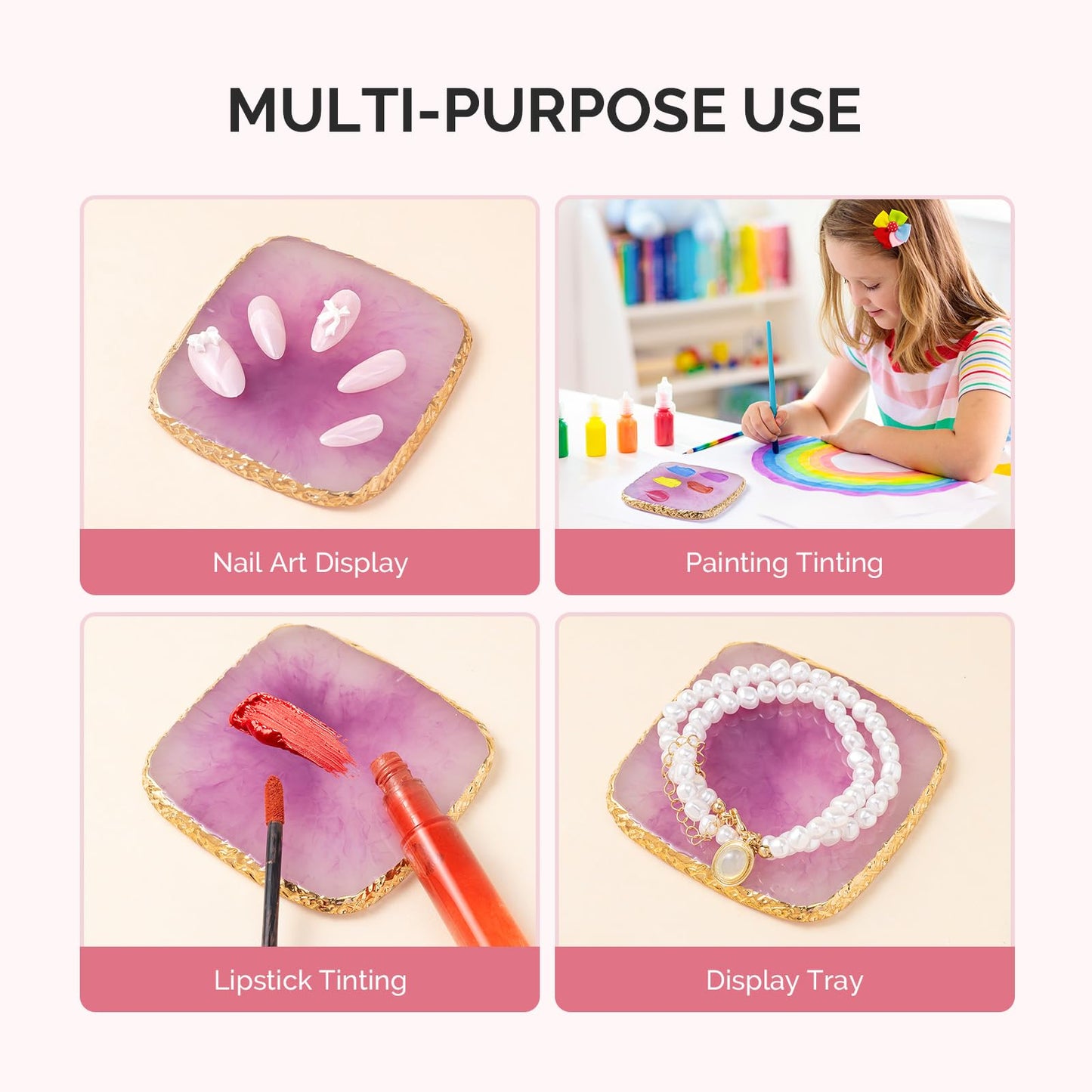 MelodySusie GelCarousel, 7Pcs Double Sided 100/180 Grit Nail Files and 1Pc Acrylic Nail Clippers with 1Pc Resin Nail Art Palette