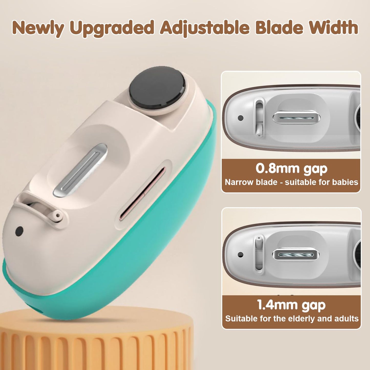 Adjustable Blade Opening Electric Nail Clipper for Thick & Thin Nails, Electric Nail Clippers for Seniors & Adults, Baby Electric Nail Trimmer, Automatic Nail Clipper for Nail (Green)