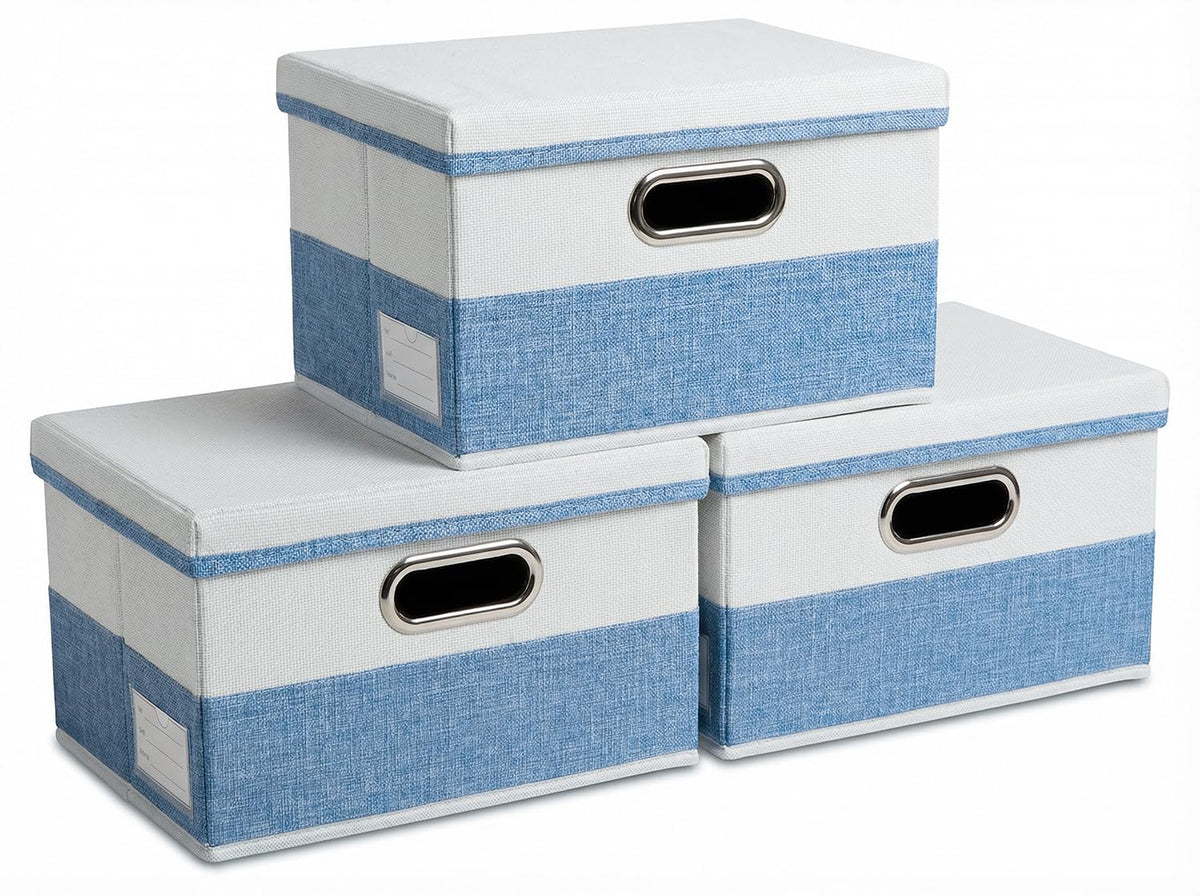 Storage Bins with Lids [3 (3 Count)