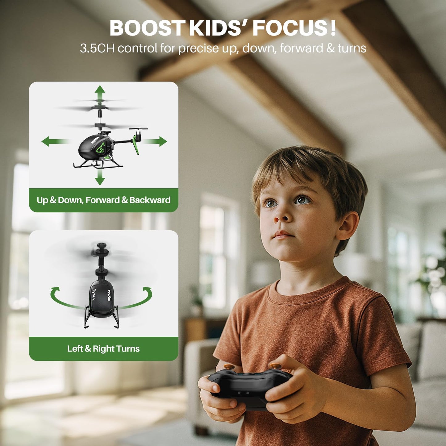 SYMA S100 Mini RC Helicopter with Gyro Stabilizer, Altitude Hold, 3.5 Channel, 5-7 Min Flight Time, Remote Control Helicopter Toy for Boys and Girls