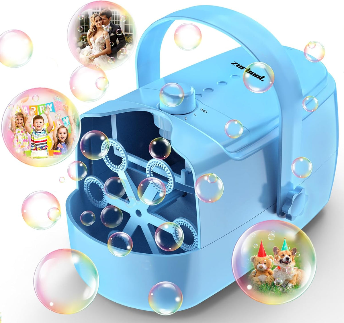 Bubble Machine Automatic Bubble Blower: Durable Bubble Maker 18000+ Big Bubbles Per Minute for Indoor Outdoor Wedding Birthday Party - Portable Bubble Machine for Kids Toddlers