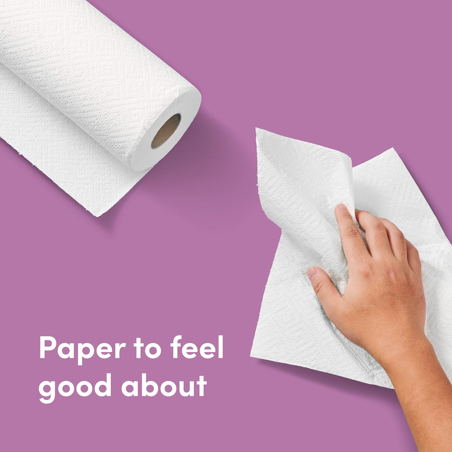 Amazon Aware Bamboo Paper Towels, 6 Rolls, 2 ply, FSC Certified, 150 Sheets, 900 Count, Plastic-Free, Multicolor