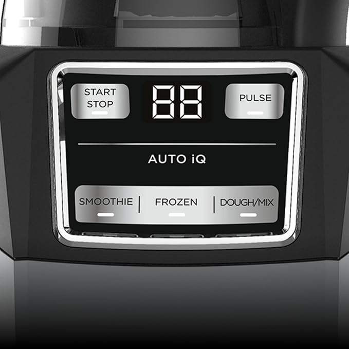 Ninja Blender, Compact Kitchen System, 1200W, 3 Functions for Smoothies, Dough & Frozen Drinks with Auto-IQ, 72-oz.* Blender Pitcher, 40-oz. Processor Bowl & 18-oz. Single-Serve Cup, Grey, AMZ493BRN