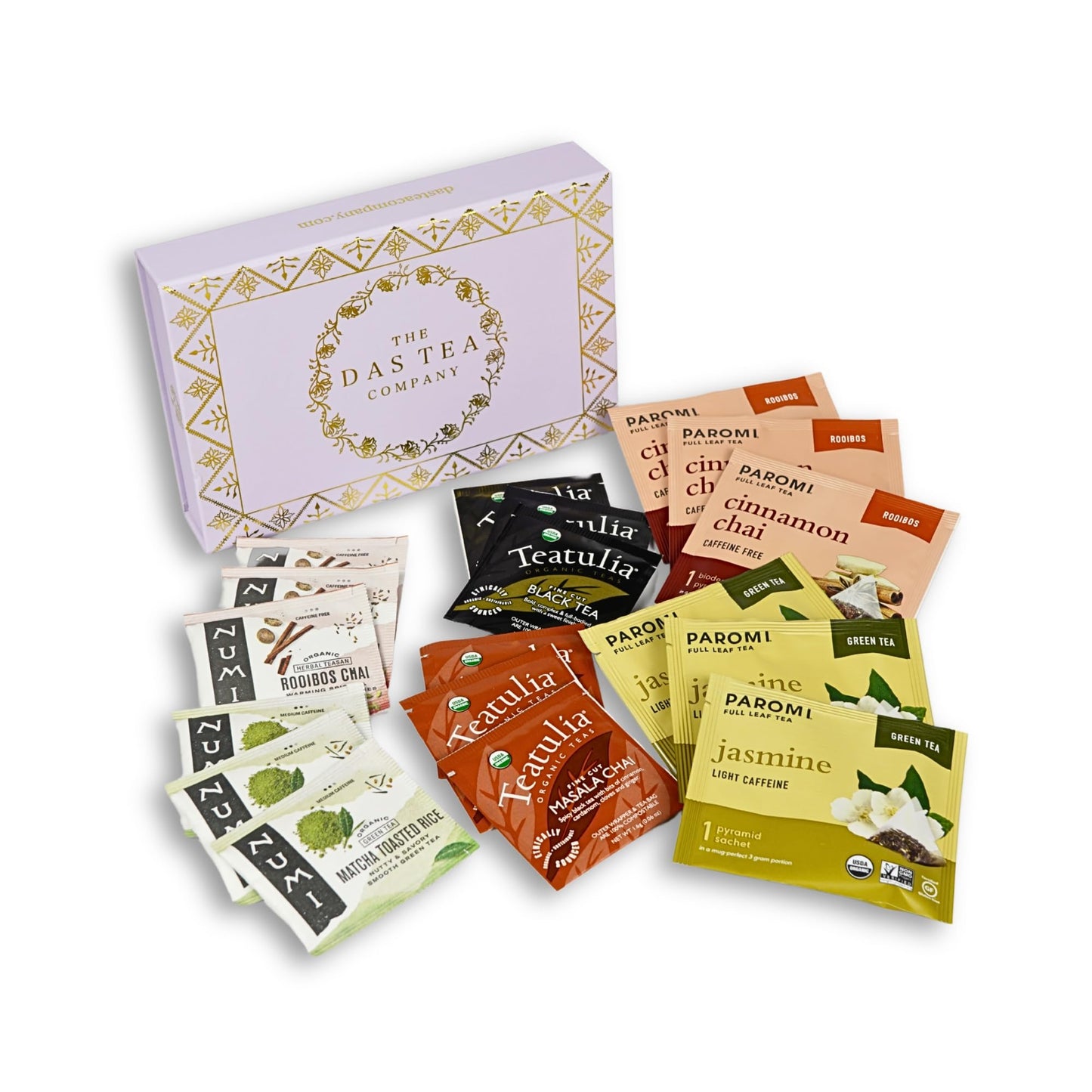 Tea Sampler Gift Set - Productivity Pack - 18 Assorted Organic Tea Bags - Supports Focus, Energy, Concentration, and Overall Wellness - Black, Chai, Matcha, Green, and More - Best Holiday Gifts 2024