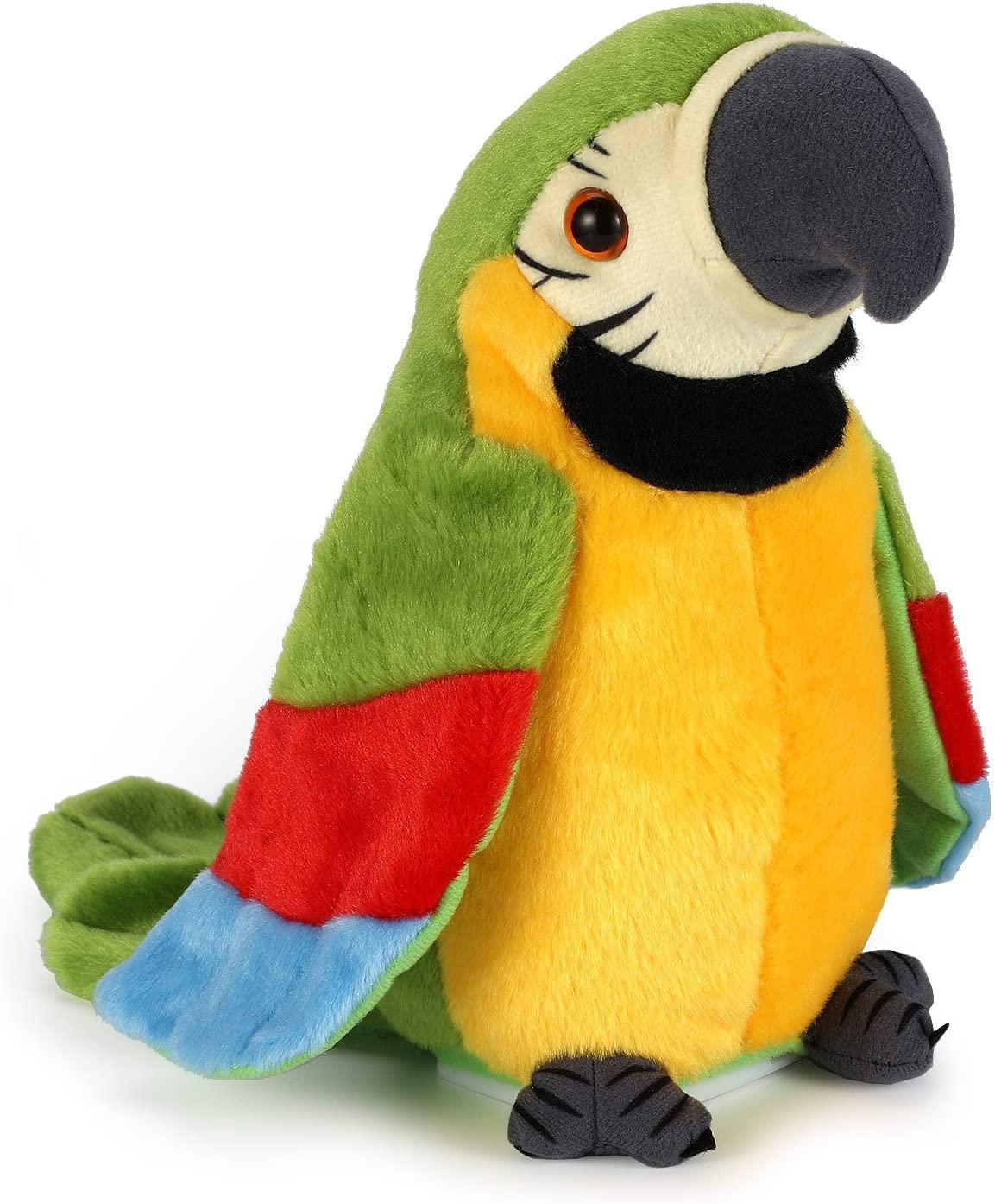 Talking Parrot, Repeats What You Say Plush Animal Toy Electronic Parrot for Boys, Girls Gift