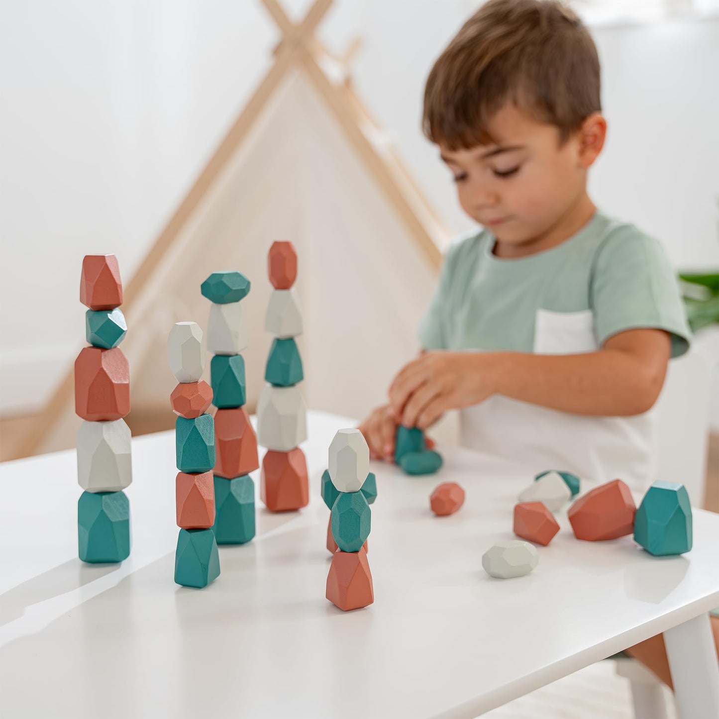 Comfy Cubs Stacking Rocks and Baby Gate Playpen Bundled