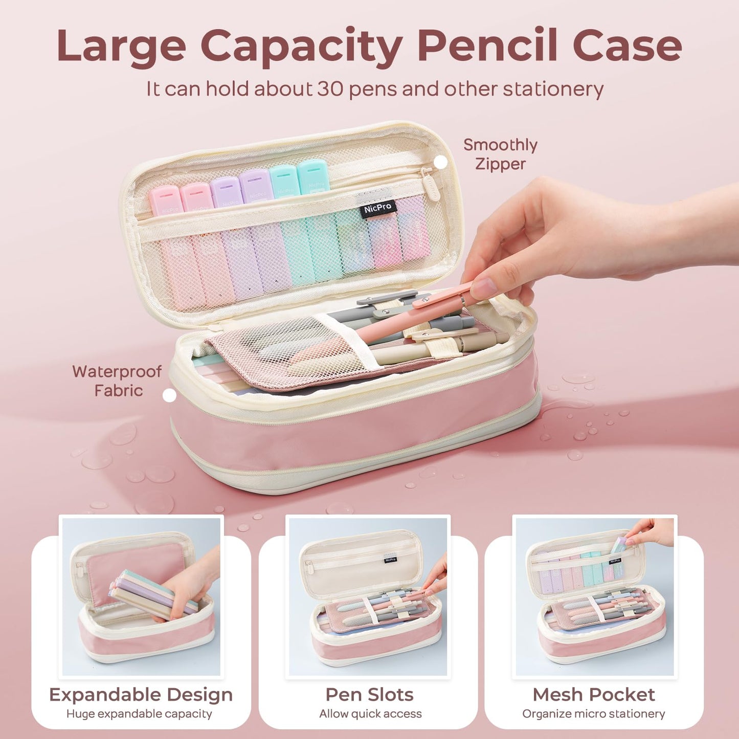 Nicpro Bible Journaling Kit, 76PCS Bible Study Supplies with Pen Case, Notes & Tabs, No Bleed Highlighter Pens, Bible Journal Accessories, Cute Spiral Notebook Stationary Set for Women Christian Gifts