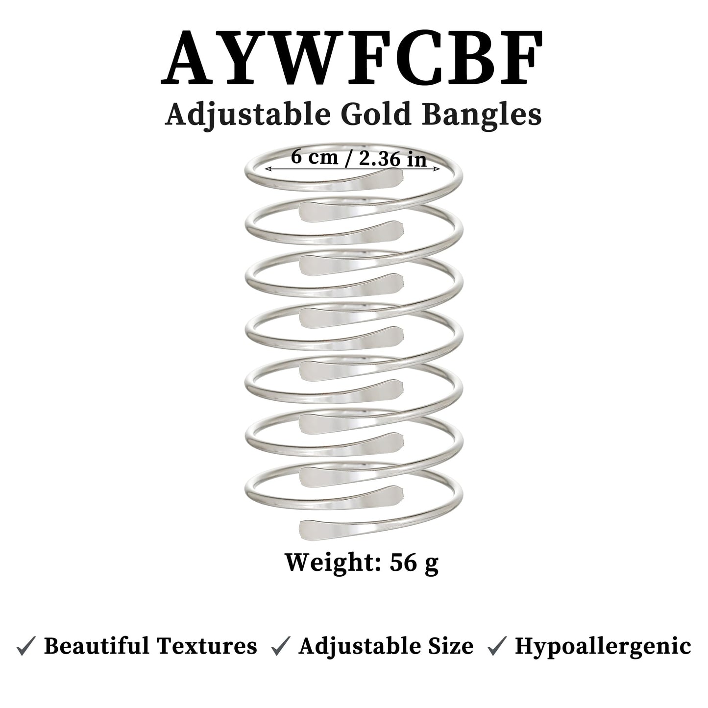 AYWFCBF Silver Bracelets for Women, Adjustable Open Cuff Stackable Bracelets Set Boho Jewelry for Women