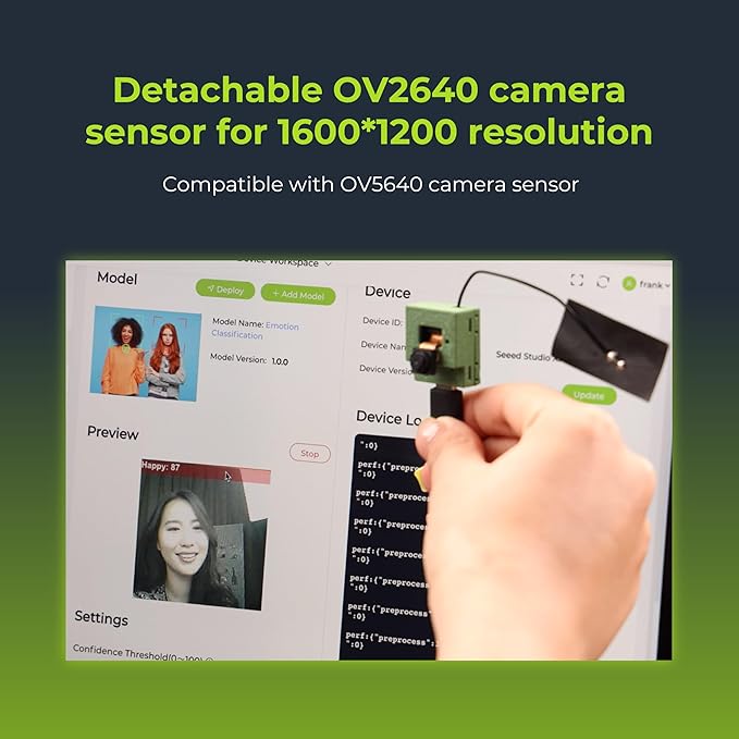 Seeed Studio XIAO ESP32 S3 Sense - 2.4GHz Wi-Fi, BLE 5.0, OV2640 Camera Sensor, Digital Microphone, 8MB PSRAM, 8MB Flash, Battery Charge Supported, Rich Interface, IoT, Embedded ML …