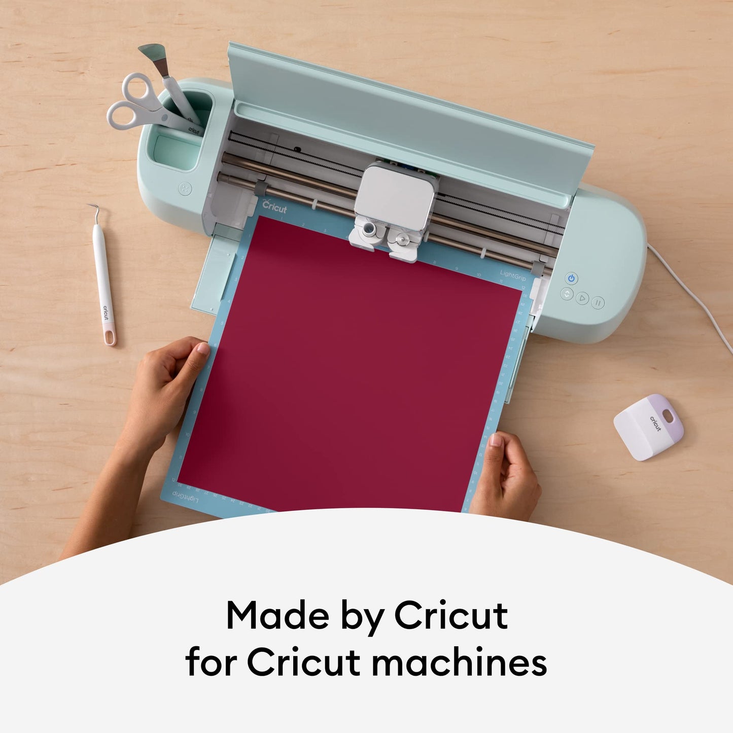 Cricut Premium Permanent Vinyl Roll (12 in x 15 ft), Dark Red - Weather-Resistant, Dishwasher-Safe & Fade-Proof, Compatible with Cricut Cutting Machines